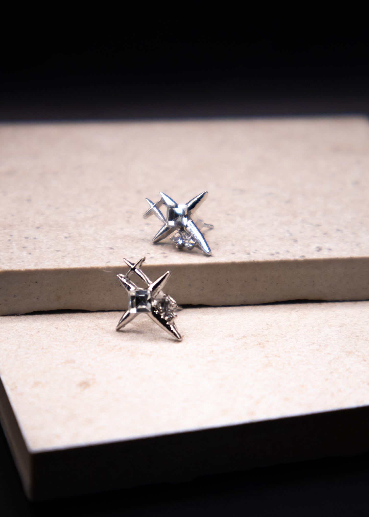 Silver Star Stud Earrings