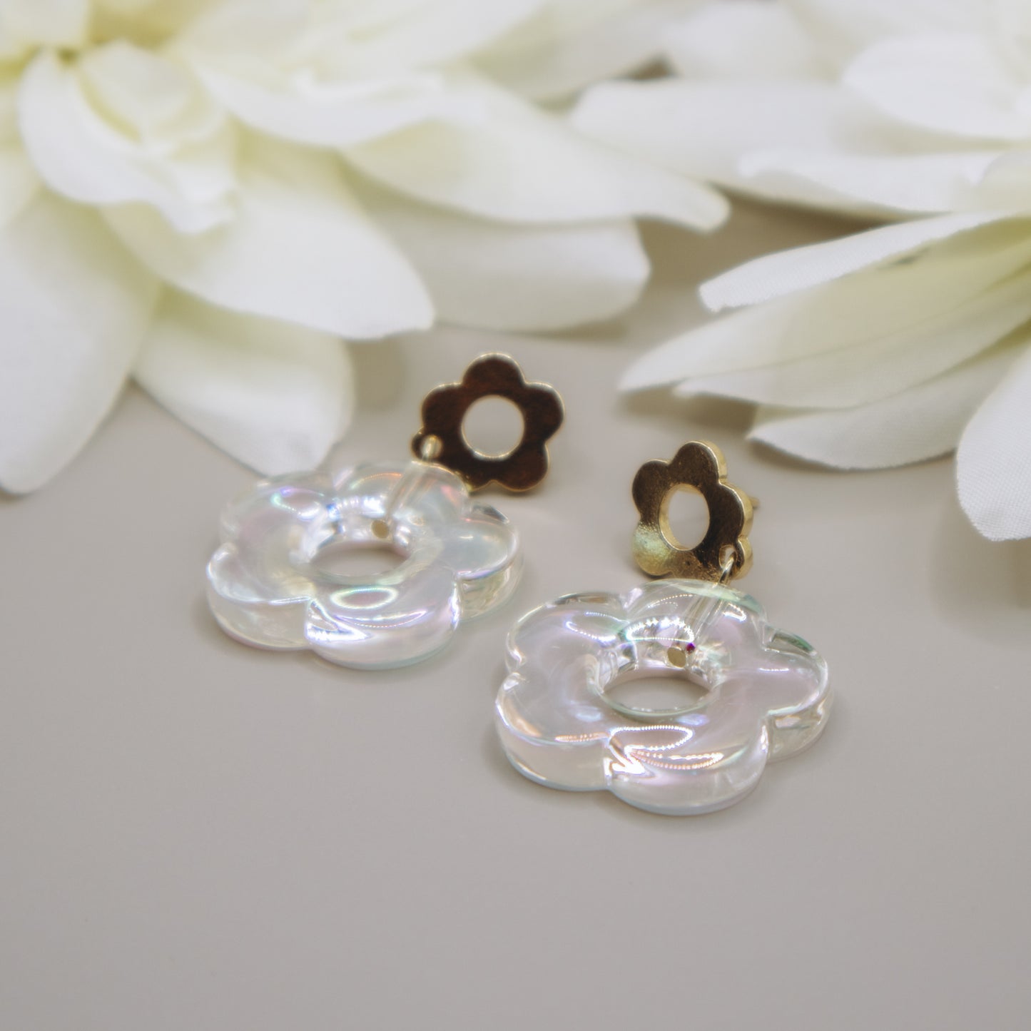 Acrylic Flower Drop Earrings