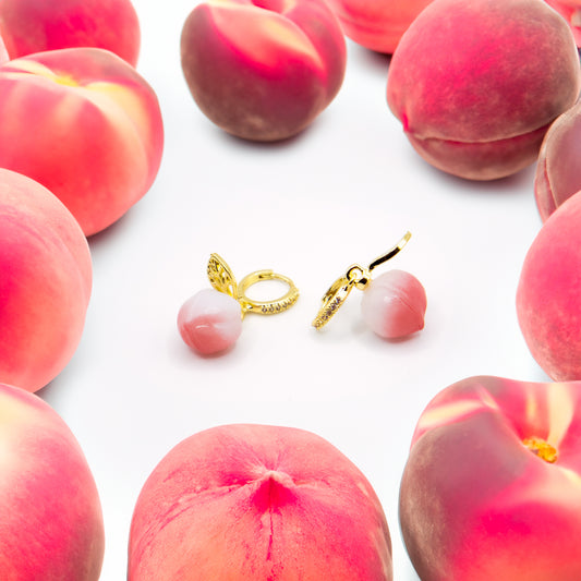 Kawaii Peach Drop Earrings