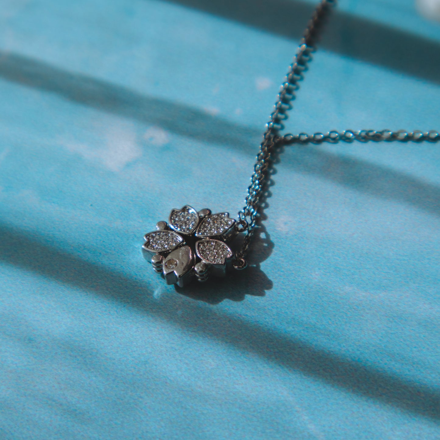 Silver Magnetic Cherry Blossom Necklace