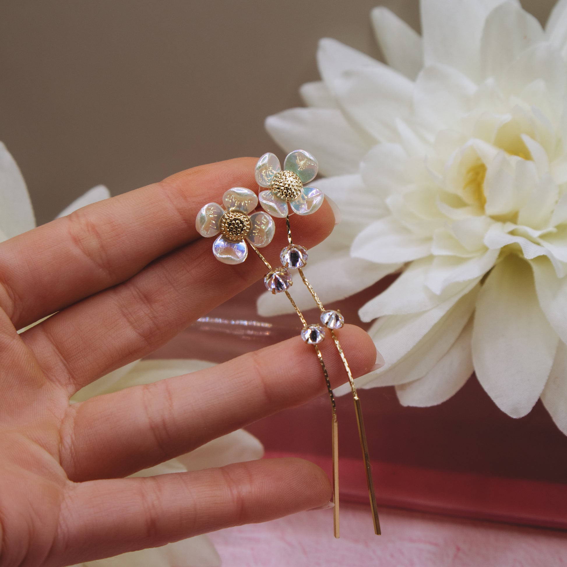 Romantic Floral Drop Earrings 3