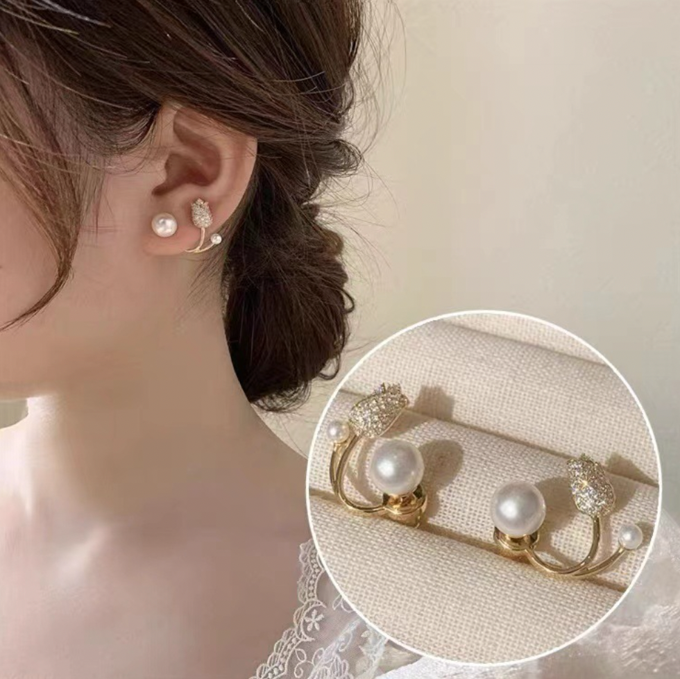 Korean Style Tulip Wrap Earring