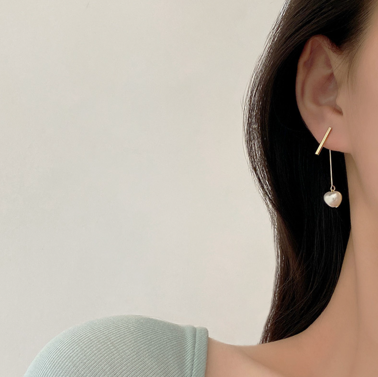 Delicate Pearly Heart Drop Earrings (wear 2 ways!)