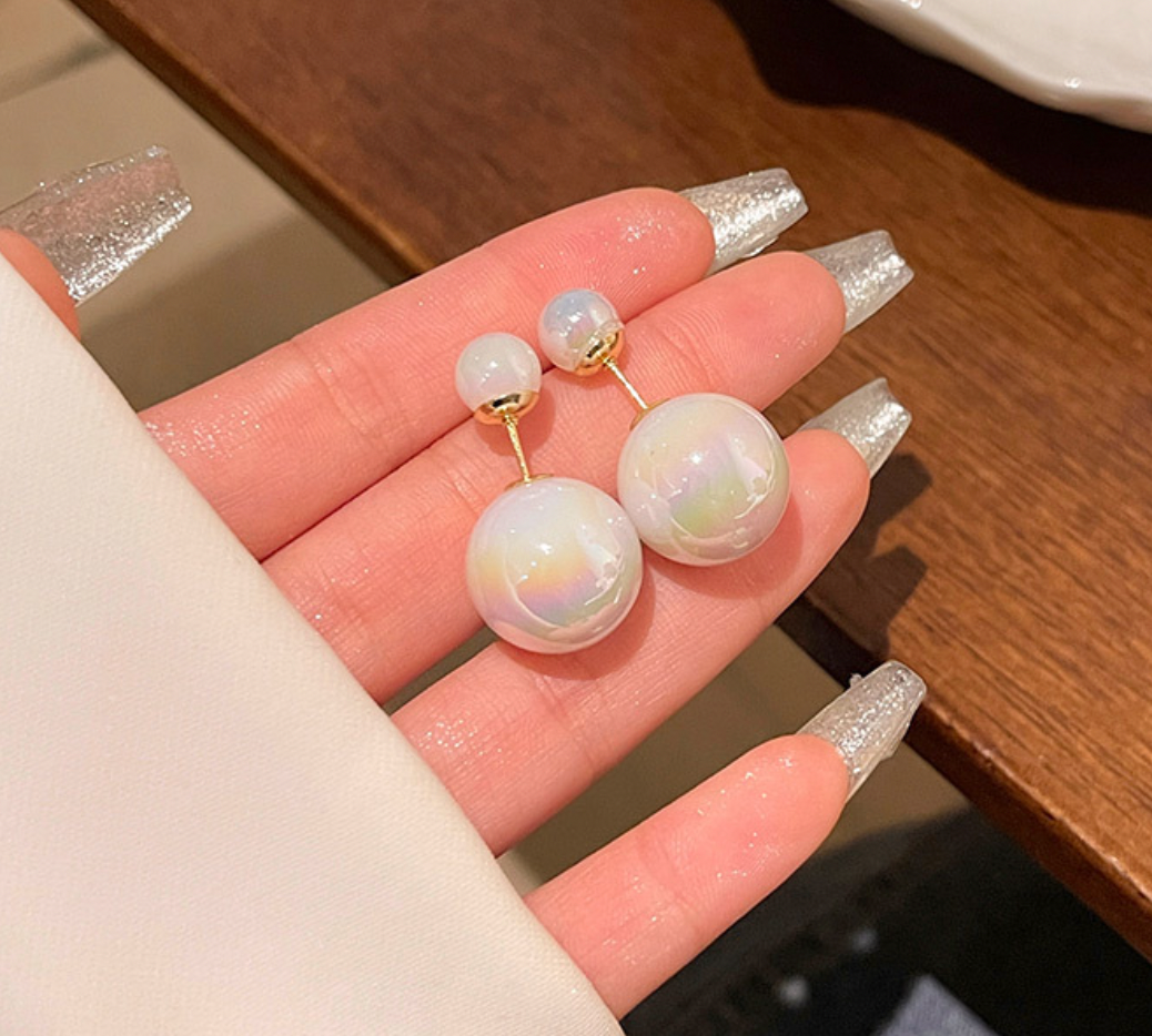 Chunky Pearl Stud Earrings (wear 2 ways)