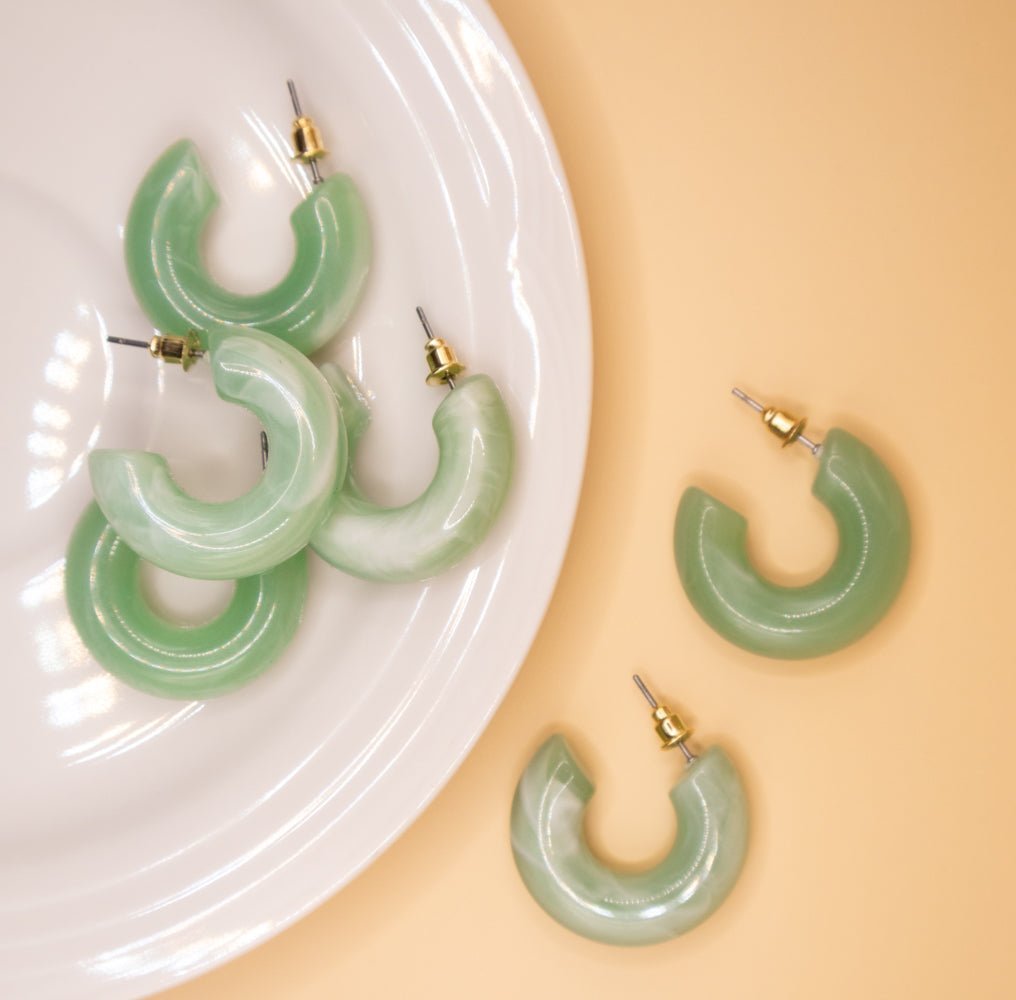 Chunky Acrylic Hoop Earrings - Miruku Store - Earrings