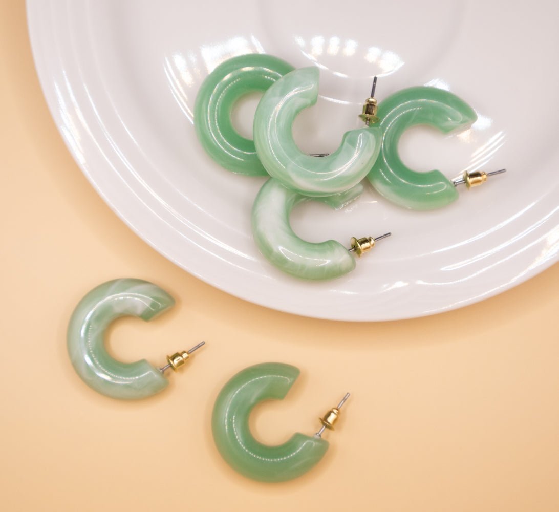 Chunky Acrylic Hoop Earrings - Miruku Store - Earrings