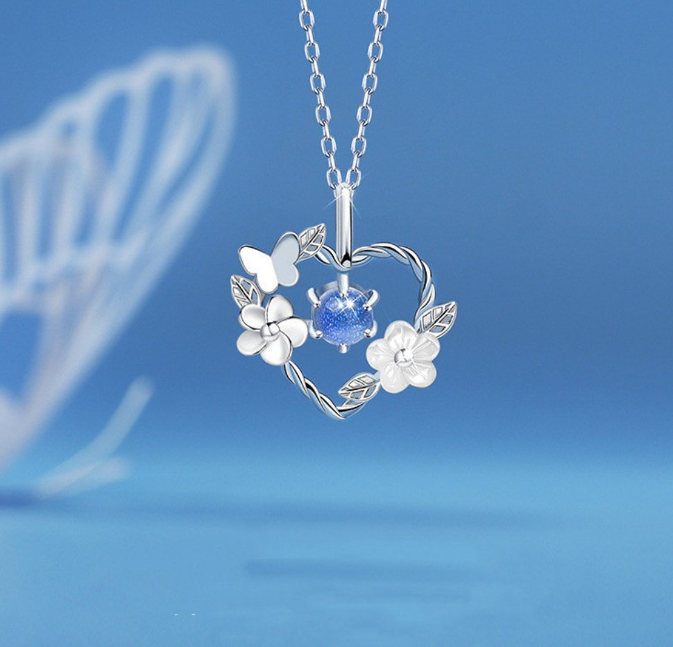 Dreamy Blue Pendant and Chain - Miruku Store - Necklace