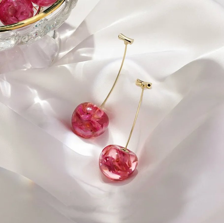 Juicy Cherry Drop Earrings - Miruku Store - Earrings