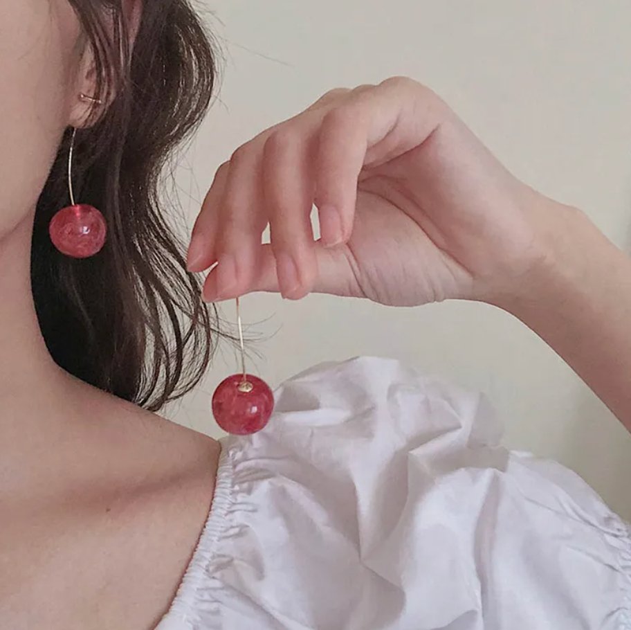 Juicy Cherry Drop Earrings - Miruku Store - Earrings