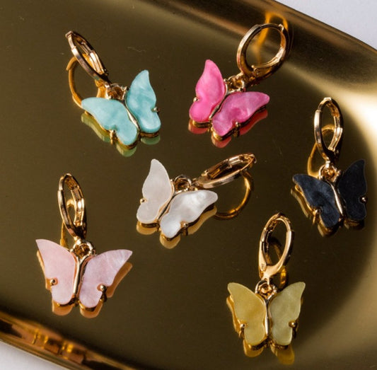 Kawaii Butterfly Drop Earrings - Miruku Store - Earrings